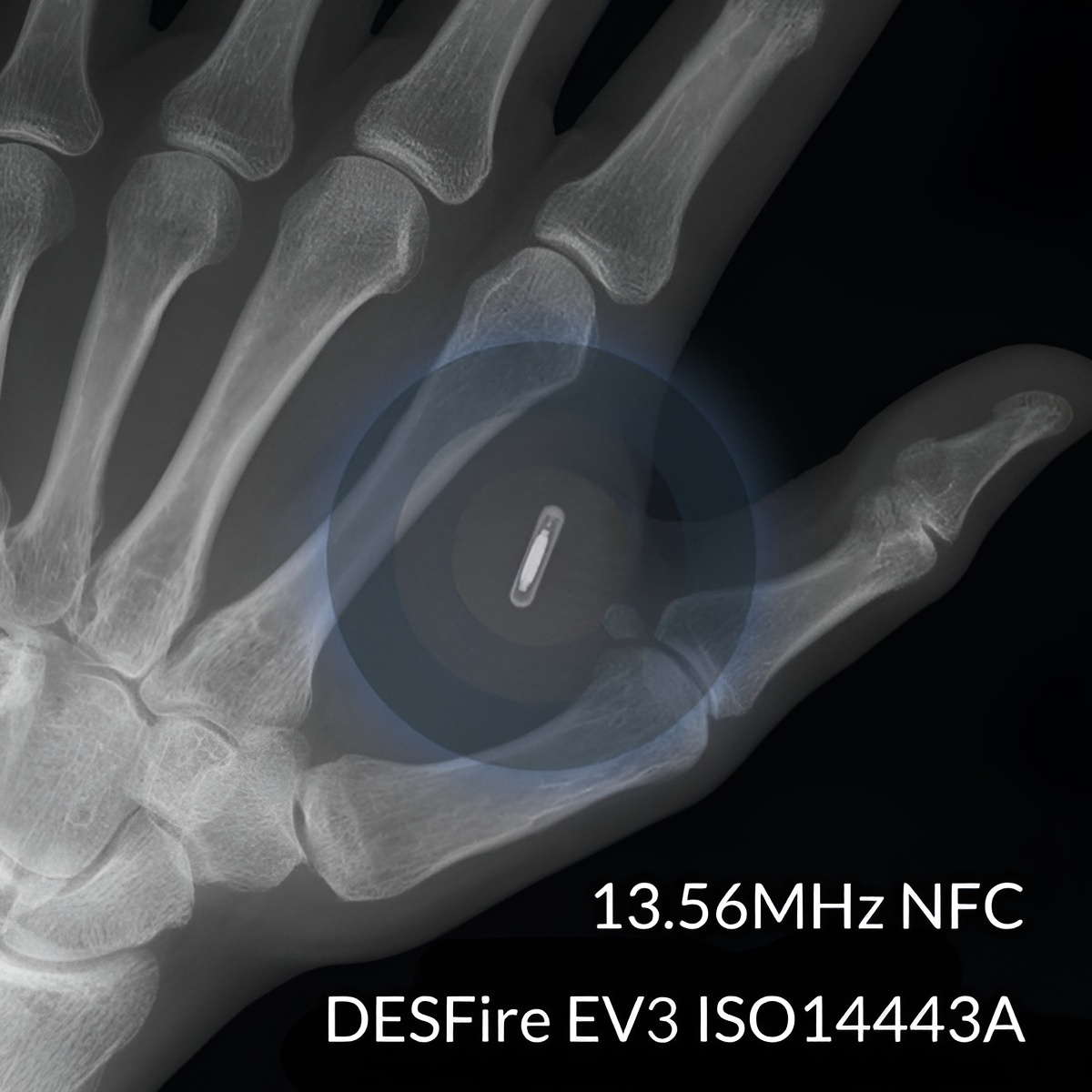 xDF3 DESFire EV3 implant - NFC chip with 8kB memory